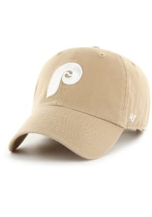 47 Philadelphia Phillies 1970 Cooperstown Clean Up Adjustable Hat - Khaki