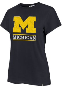 47 Michigan Wolverines Womens Blue Fineline Short Sleeve T-Shirt