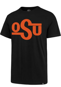 47 Oklahoma State Cowboys Black Imprint Super Rival Short Sleeve Fashion T Shirt