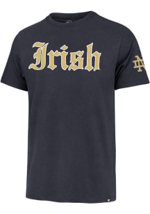 47 Notre Dame Fighting Irish Navy Blue Franklin Short Sleeve Fashion T Shirt