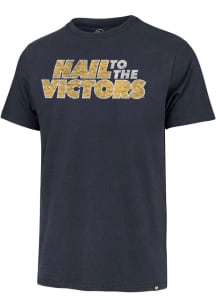 47 Michigan Wolverines Blue Hail to the Victors Franklin Short Sleeve Fashion T Shirt