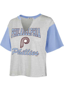 47 Philadelphia Phillies Womens Grey Dolly Short Sleeve T-Shirt