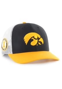 47 Iowa Hawkeyes Side Note Trucker Adjustable Hat - Black