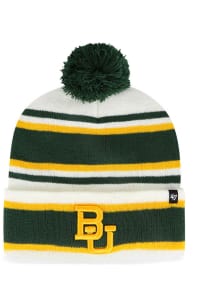 47 Baylor Bears Green Stripling Cuff Knit Youth Knit Hat