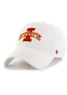47 Iowa State Cyclones Clean Up Wordmark Adjustable Hat - White