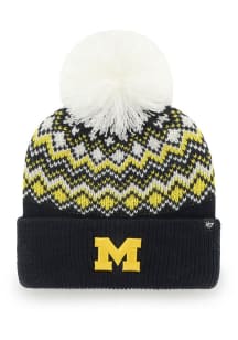 47 Michigan Wolverines Blue Elsa Cuff Knit Womens Knit Hat