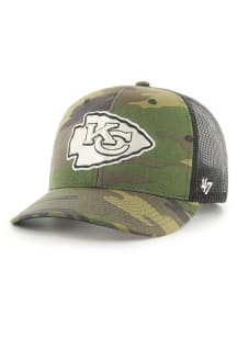 47 Kansas City Chiefs Strap Camo Trucker Adjustable Hat - Green