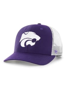 47 K-State Wildcats Trucker Embroidered Logo Adjustable Hat - Purple