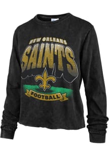 47 New Orleans Saints Womens Black Vintage Tubular LS Tee