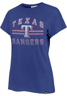 47 Texas Rangers Womens Blue Bright Eyed Short Sleeve T-Shirt