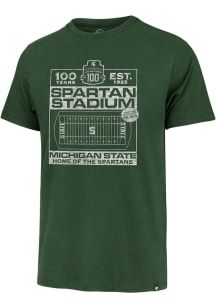 47 Michigan State Spartans Green 100th Stadium Short Sleeve Fashion T Shirt