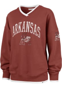 47 Arkansas Razorbacks Womens Cardinal Daze Crew Sweatshirt