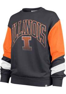 47 Illinois Fighting Illini Womens Navy Blue Nova Crew Sweatshirt
