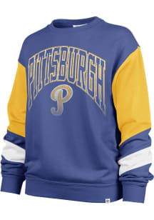 47 Pitt Panthers Womens Blue Nova Crew Sweatshirt
