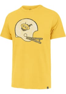 47 West Virginia Mountaineers Gold Premier Franklin Design Short Sleeve Fashion T Shirt