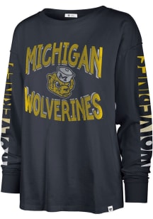 47 Michigan Wolverines Womens Blue Cloud Nine LS Tee