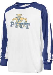 47 Pitt Panthers Womens White Caribou LS Tee