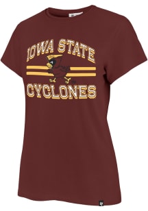 47 Iowa State Cyclones Womens Cardinal Red Bright Eyed Short Sleeve T-Shirt