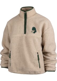 47 Michigan State Spartans Womens Oatmeal Snowbird Qtr Zip