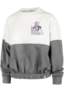 47 K-State Wildcats Womens White Take Two Crew Sweatshirt