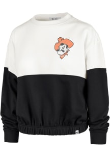 47 Oklahoma State Cowboys Womens White Take Two Crew Sweatshirt