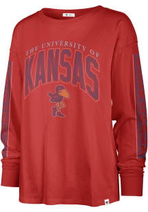 47 Kansas Jayhawks Womens Red Tomcat LS Tee