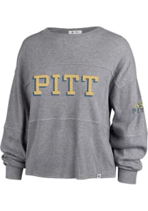 47 Pitt Panthers Womens Grey Jada LS Tee
