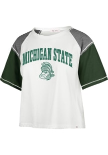 47 Michigan State Spartans Womens White Serenity Short Sleeve T-Shirt