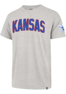 47 Kansas Jayhawks Grey Wordmark Franklin Fieldhouse Short Sleeve Fashion T Shirt