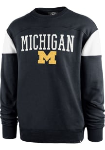 47 Michigan Wolverines Mens Blue Groundbreak Onset Long Sleeve Fashion Sweatshirt