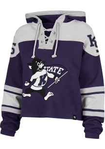 47 K-State Wildcats Womens Purple Lacer Hooded Sweatshirt
