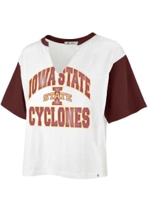 47 Iowa State Cyclones Womens White Dolly Short Sleeve T-Shirt