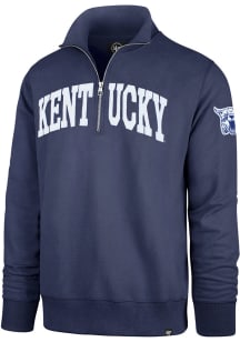 47 Kentucky Wildcats Mens Blue Striker Long Sleeve Qtr Zip Fashion Pullover
