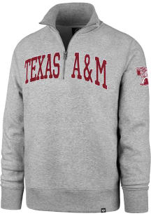 47 Texas A&M Aggies Mens Grey Striker Long Sleeve Qtr Zip Fashion Pullover