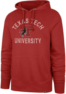 47 Texas Tech Red Raiders Mens Red Pivotal Headline Long Sleeve Hoodie