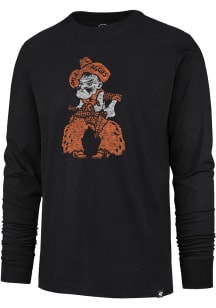 47 Oklahoma State Cowboys Black Premier Franklin Long Sleeve Fashion T Shirt