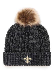 47 New Orleans Saints Black Meeko Cuff Womens Knit Hat
