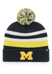 47 Michigan Wolverines Blue State Line Knit Mens Knit Hat
