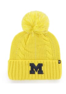 47 Michigan Wolverines Yellow Bauble Knit W Womens Knit Hat