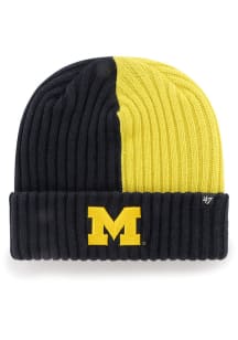 47 Michigan Wolverines Blue Fracture Knit Mens Knit Hat