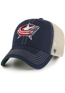 47 Columbus Blue Jackets Trawler Clean Up Adjustable Hat - Navy Blue