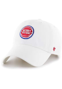 47 Detroit Pistons Clean Up Adjustable Hat - White