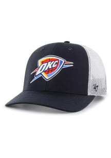 47 Oklahoma City Thunder Trucker Adjustable Hat - Navy Blue