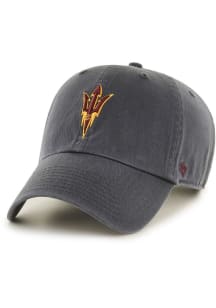 47 Arizona State Sun Devils Clean Up Design Adjustable Hat - Charcoal
