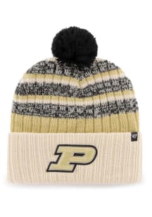 47 Purdue Boilermakers Natural Tavern Cuff Mens Knit Hat