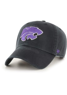 47 K-State Wildcats Power Cat Clean Up Adjustable Hat - Black