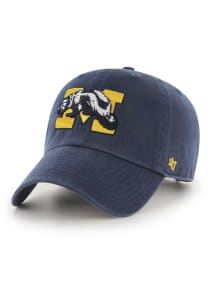47 Michigan Wolverines Logo Clean Up Adjustable Hat - Blue