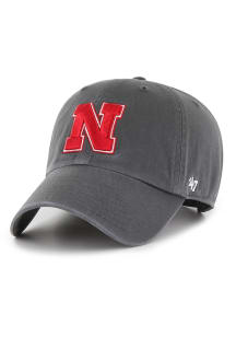 47 Nebraska Cornhuskers Clean Up Adjustable Hat - Charcoal
