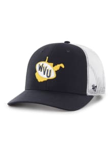 47 West Virginia Mountaineers Trucker Adjustable Hat - Navy Blue