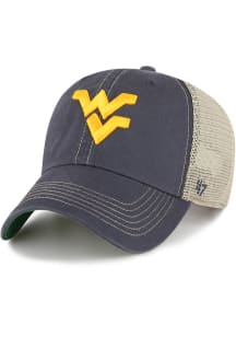 47 West Virginia Mountaineers Trawler Clean Up Adjustable Hat - Navy Blue